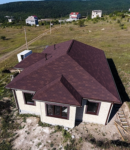 Гибкая черепица, серия STANDARD, коллекция КРОНА, цвет Коричневый - 5