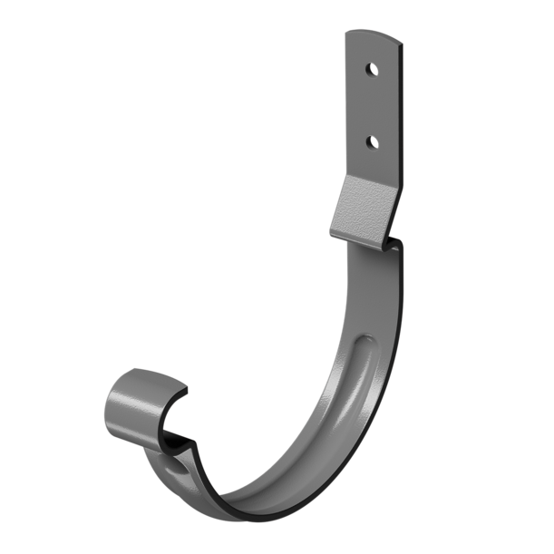 Карнизный крюк для желоба короткий (гнутый) Stal Premium, графит - 1