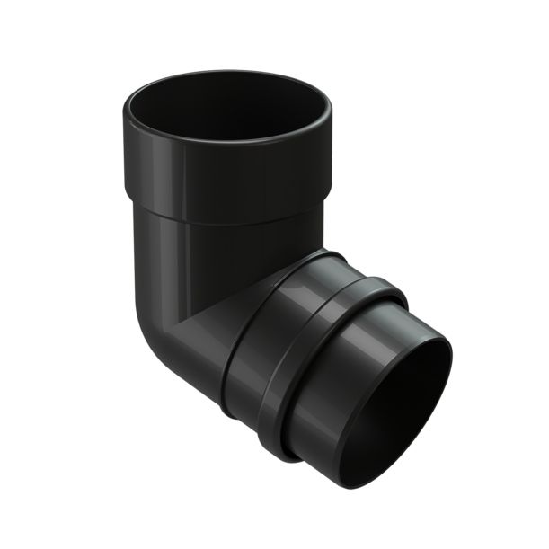 Колено 72˚ для водосточной трубы Premium, карбон - 1